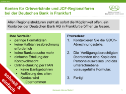 Informationen zur Kontoer&ouml;ffnung bei der Deutschen Bank