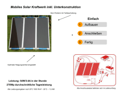 Mobiles Solar Kraftwerk inkl. Unterkonstruktion