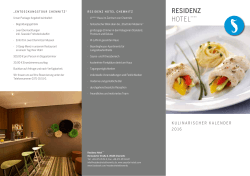 kulinarischen Kalender - Residenz Hotel Chemnitz