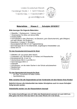 Material Klasse 2 2016 - Lindengrundschule Weroth