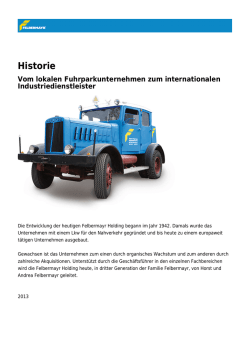 Historie und Geschichte des Familienunternehmens Felbermayr