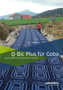 Regenwasserbewirtschaftung mit Q-Bic Plus für Goba