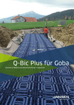 Regenwasserbewirtschaftung mit Q-Bic Plus für Goba