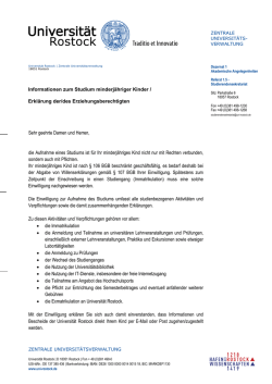 Einverständniserklärung der/des