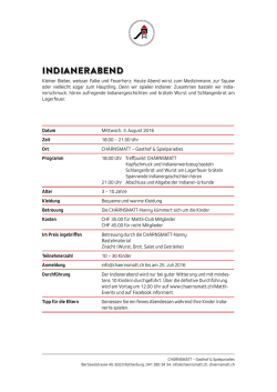 Indianerabend - Ch&auml;rnsmatt Rothenburg