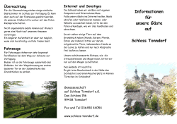 Gästeflyer - Schloss Tonndorf