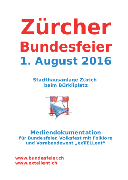 Zürcher Bundesfeier 1. August 2016
