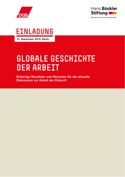 Globale Geschichte der arbeit