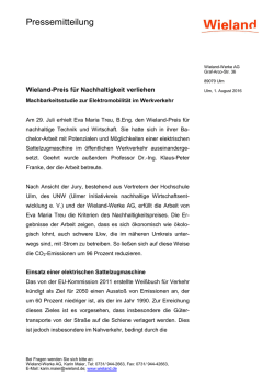 Pressemitteilung - Wieland