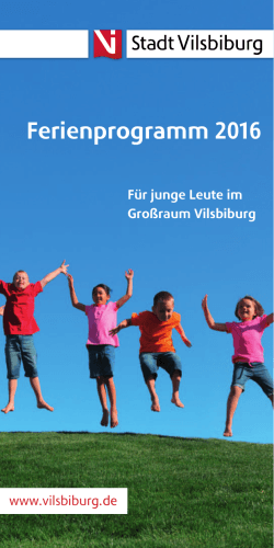 Ferienprogramm Stadt Vilsbiburg 2016
