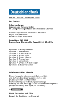 Manuskript - Legenden an Tempelwänden (PDF