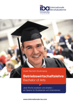 Betriebswirtschaftslehre - Internationalen Berufsakademie
