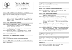 Gottesdienstordnung 16.07.-31.07.2016