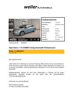 Opel Vectra C 1.8 Edition PLUS 5-türig Sitzheizung Preis: 7.890,00 €*