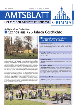 Szenen aus 725 Jahren Geschichte