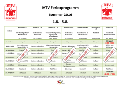 Ferienprogramm - von MTV 1879 München