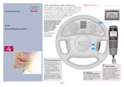 Kurzanleitung Audi Sprachbediensystem