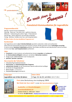 Info-Flyer Französisch-Woche
