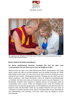Berner lavieren bei Dalai-Lama-Besuch