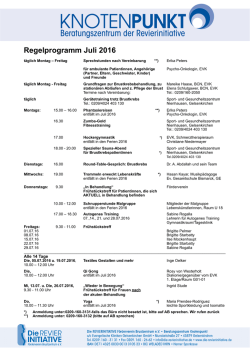 Regelprogramm - Förderverein Brustzentrum