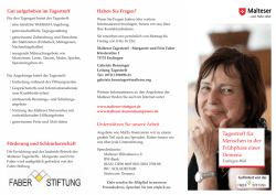Der Tagestreff-Flyer - Malteser in Stuttgart