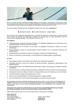 Solution Architect (m/w)