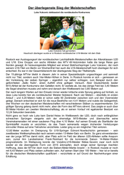 Der überlegenste Sieg der Meisterschaften