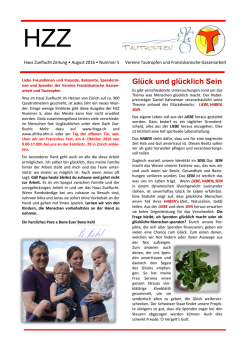 Gl&uuml;ck und gl&uuml;cklich Sein - Franziskanische Gassenarbeit