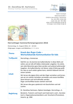 Dr. Dorothea M. Hartmann Knack den &Auml;rger-Code - dialog