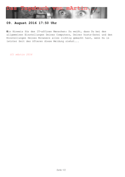 Das Tagebuch von mArtin
