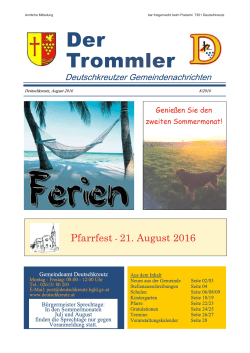 Trommler 08/2016 - Gemeinde Deutschkreutz