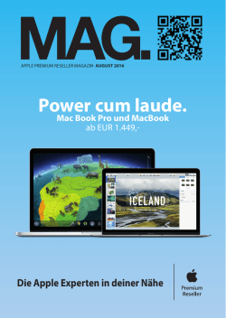 Power cum laude. - MAG. | Apple Premium Reseller Magazin