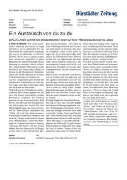 Ein Austausch von du zu du