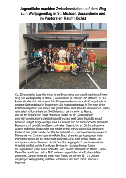 Jugendliche machten Zwischenstation auf dem Weg