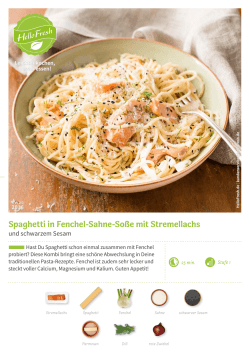 Spaghetti in Fenchel-Sahne-Soße mit Stremellachs