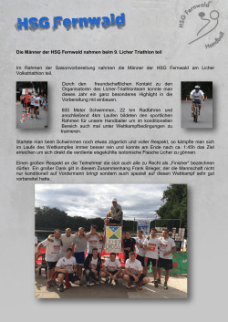 Die Männer der HSG Fernwald nahmen beim 9. Licher Triathlon teil