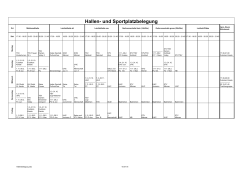 Hallen- und Sportplatzbelegung