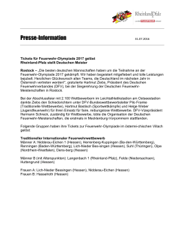 Presse-Information - Landesfeuerwehrverband Rheinland