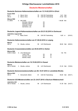 Meisterschaften - Leichtathletik In Oberhausen De