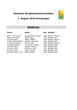 Deutsche Berglaufmeisterschaften 7. August 2016 Schwangau