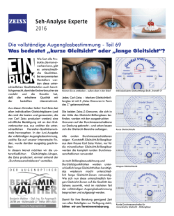 Einblick - Der Augenoptiker