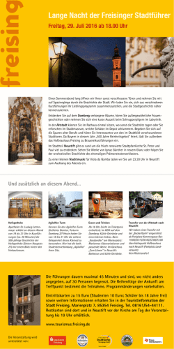 Lange Nacht der Freisinger Stadtführer