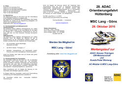Ausschreibung ORI Hüttenberg 2016 - MSC Lang