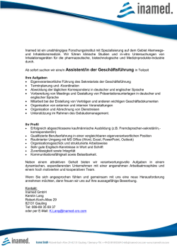 Inamed ist eine unabh&auml;ngige Contract Research - bio