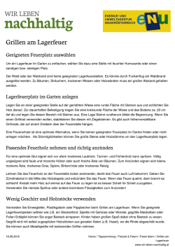 Grillen am Lagerfeuer - Wir leben nachhaltig