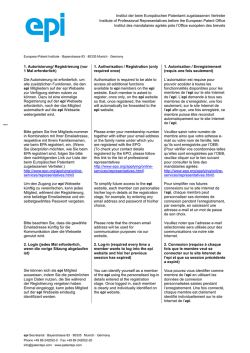 Institut der beim Europ&auml;ischen Patentamt zugelassenen