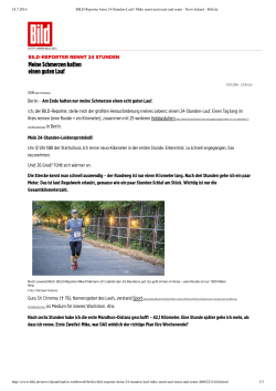BILD-Reporter beim 24-Stunden-Lauf | Mi...ennt und rennt