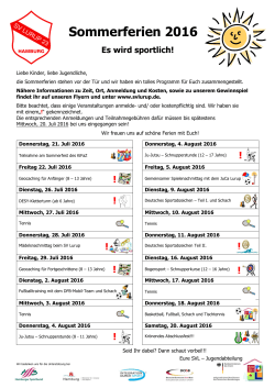 Sommerferienprogramm SVL - tennis.svlurup.de