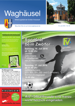 Sportfest beim Zwölfer…