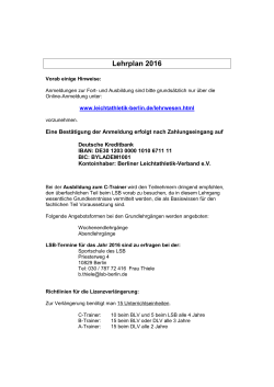 Lehrplan des BLV 2016 als pdf - Berliner Leichtathletik Verband eV